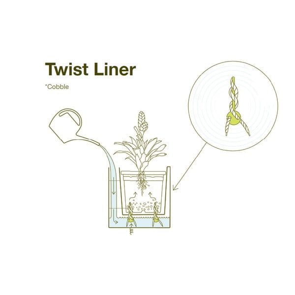 Zelena samozalijevajuća tegla Flower Lover Cobble Trio, 40 x 14 cm-image-2