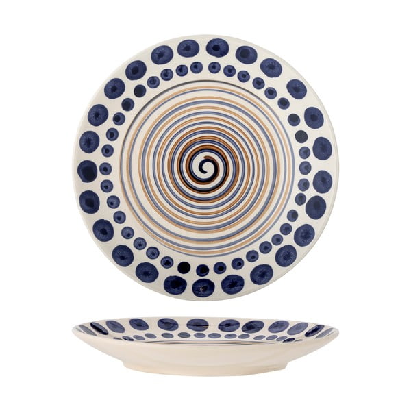 Bijelo-tamno plavi tanjur od kamenine ø 27 cm Shama – Bloomingville-image-2