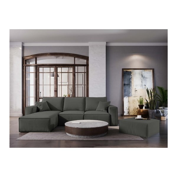 Tamnosivi tabure Cosmopolitan Design Miami, 65 x 65 cm-image-3