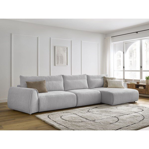 Svijetlo siva kutna garnitura Aden – Bobochic Paris-image-1