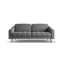 Siva baršunasti sofa 202 cm Nalu – Makamii