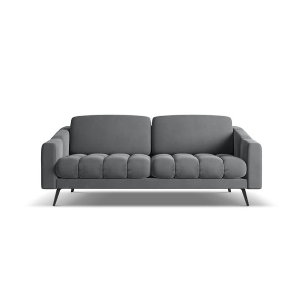 Siva baršunasti sofa 202 cm Nalu – Makamii