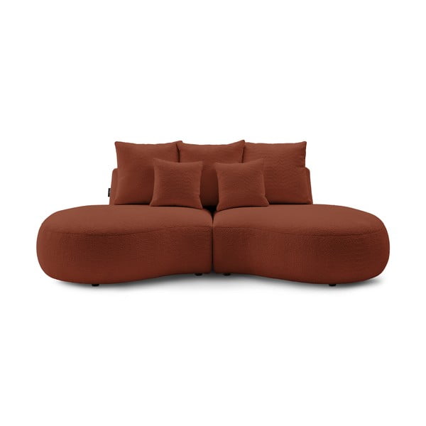 Sofa od bouclé tkanine u boji cigle 260 cm Saint-Germain – Bobochic Paris