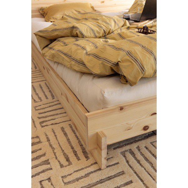 Bračni krevet od masivnog bora s podnicom 180x200 cm u svijetloj prirodnoj boji Latch – Karup-image-4