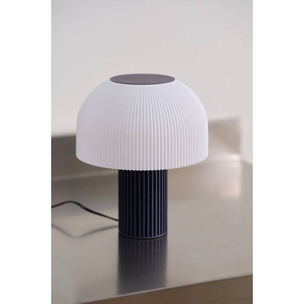 Bijela/plava plastična stolna lampa (visina 29 cm) Maya – Jotex-image-2