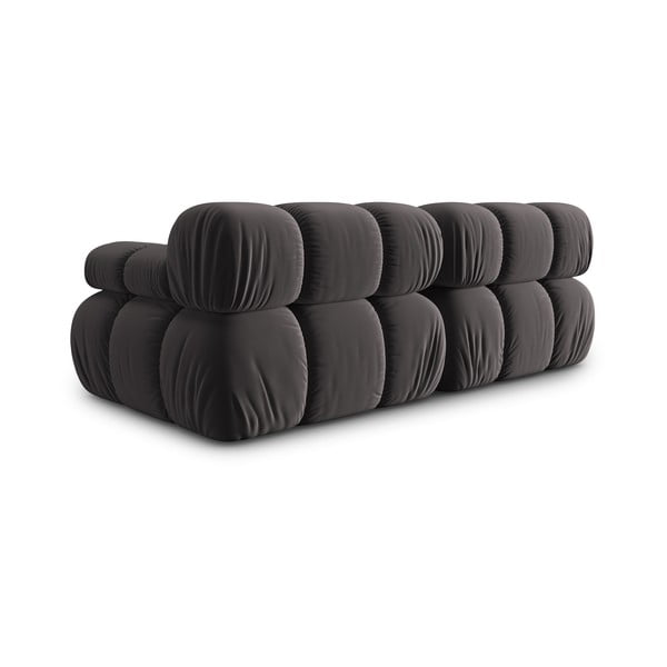 Tamno siva baršunasta sofa 188 cm Bellis – Micadoni Home-image-4