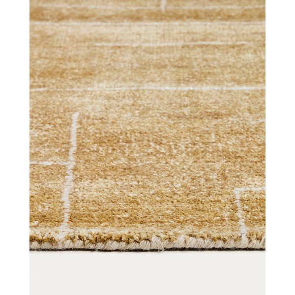 Senf žuti ručno rađen tepih 200x300 cm Eloda – Kave Home-image-4