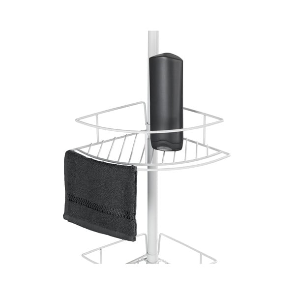 Bijela teleskopska kupaonska polica od nehrđajućeg čelika kutna Dolcedo – Wenko-image-4