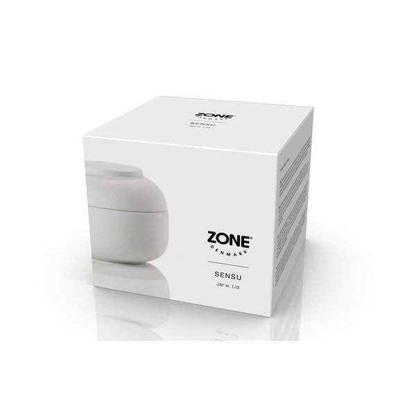 Bijeli kupaonski organizator od kamenine za pamučne vatice Sensu – Zone-image-1