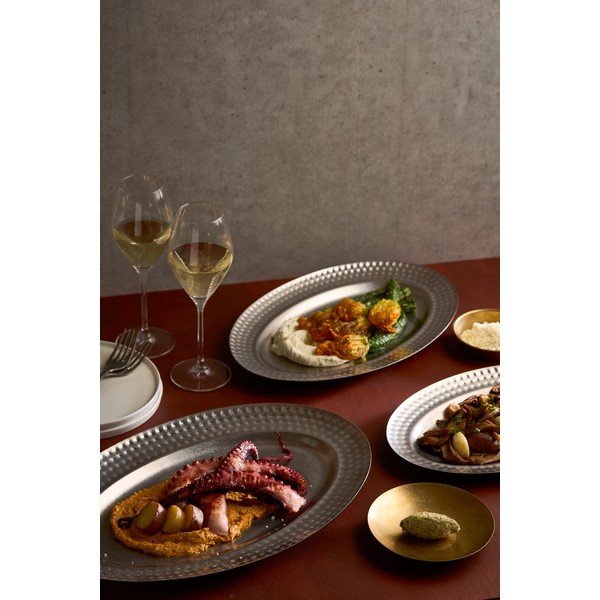 Pladanj od nehrđajućeg čelika za posluživanje 26,5x41 cm Serve – BonBistro-image-2