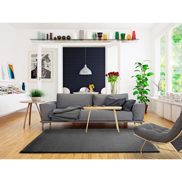 Tamno sivi tepih Universal Berna Liso, 190 x 290 cm-image-1