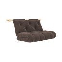 Tamno smeđa sklopiva sofa od samta 135 cm Hooked – Karup Design
