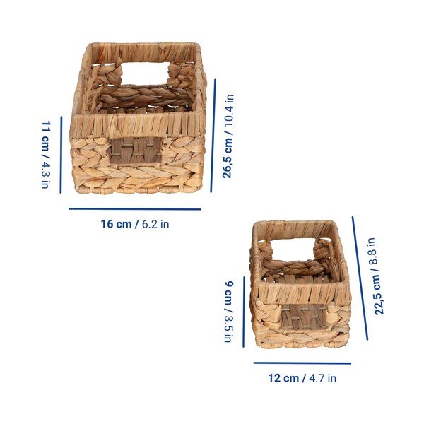 Košare u setu 2 kom od vodenog zumbula 16x26x11 cm Cynthia – Wenko-image-1