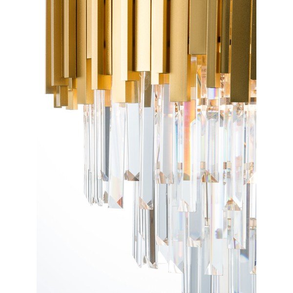Metalna viseća svjetiljka u zlatnoj boji s kristalnim sjenilom ø 40 cm Grane – Nova Luce-image-3