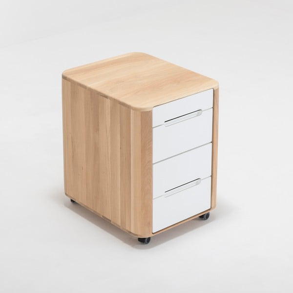 Ladica s konstrukcijom od masivnog hrastovog drveta Gazzda Ena-image-1