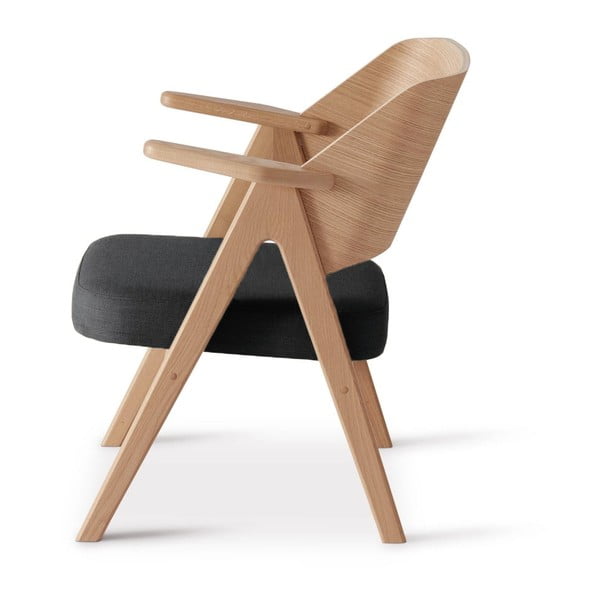 Tamno siva fotelja od hrastovine Findahl by Hammel Me Tube-image-2