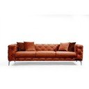 Narančasta baršunasti sofa 237 cm Como – Artie