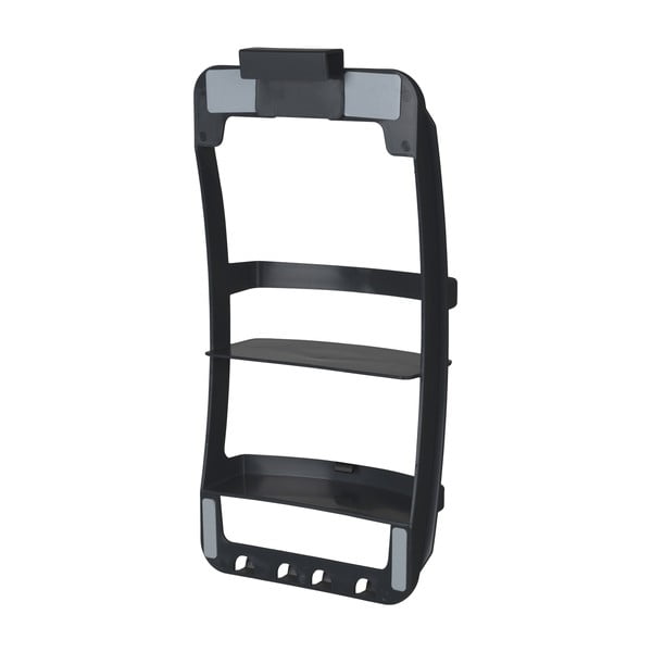 Crna plastična viseća/s postavljanjem bez bušenja kupaonska polica Universal – Wenko-image-3