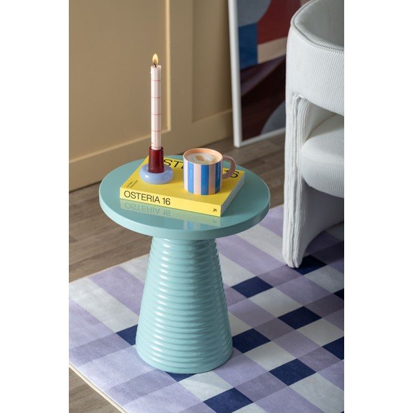 Metalni okrugao pomoćni stol ø 40 cm Catania Ribbed – Leitmotiv-image-1