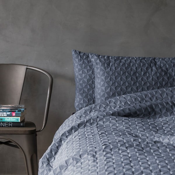 Tamnoplavi prekrivač za krevet za jednu osobu 140x250 cm Butterfly - Mette Ditmer Denmark-image-1