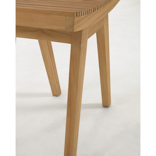 Stolac od masivne tikovine u prirodnoj boji Vicentina – Kave Home-image-3