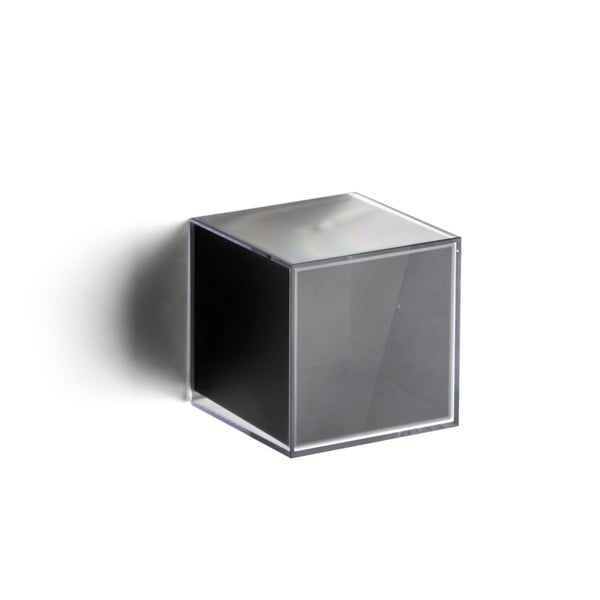 Crna zidna kutija (zatvorena) s prozirnim poklopcem Qualy Pixel Cube