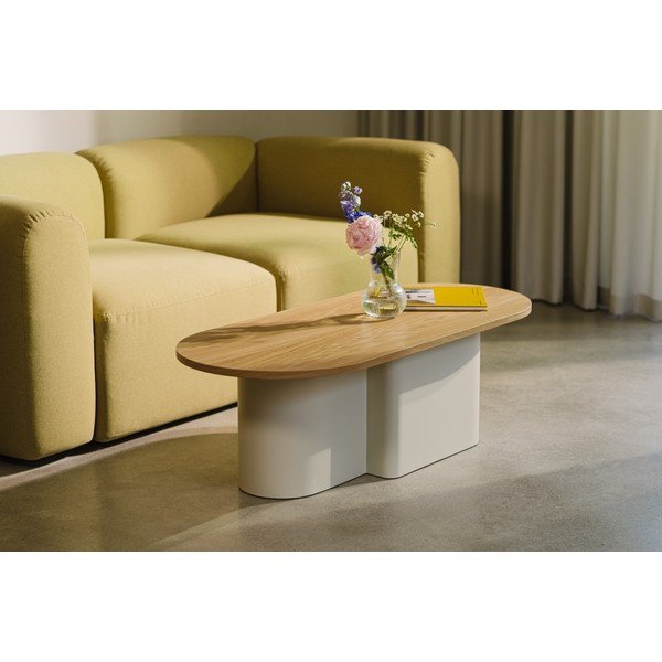 Crni stolić za kavu s pločom stola u dekoru hrasta 50x115 cm Looi – noo.ma-image-3