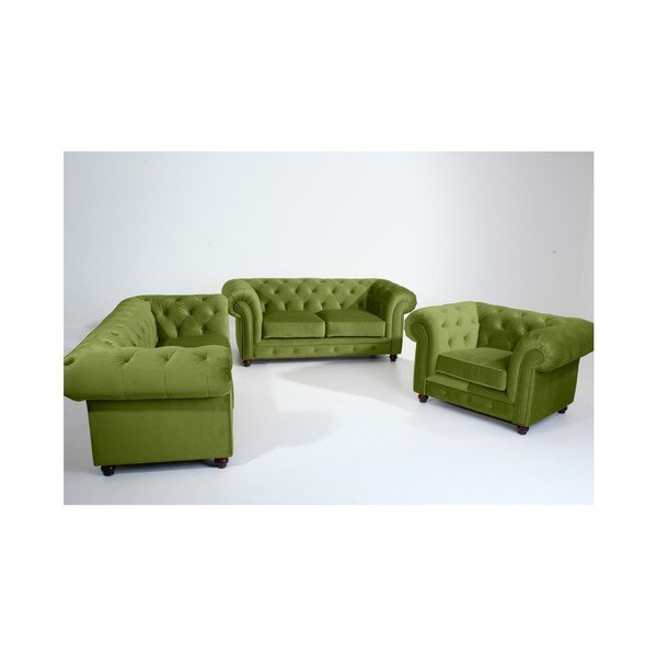 Zelena sofa Max Winzer Orleans Velvet, 216 cm-image-1