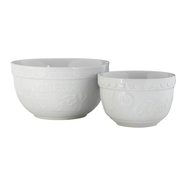 Set od 2 bijele kamene zdjele Premier Housewares