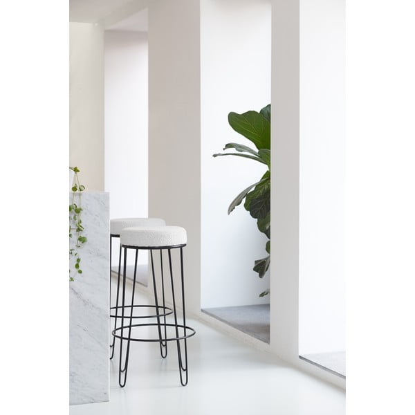 Bijela podstavljena barska stolica (visine sjedala 73 cm) Alice – Light & Living-image-1