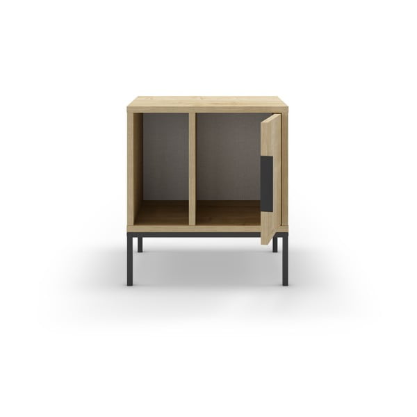 Noćni ormarić u dekoru hrasta u prirodnoj boji Lani – Marckeric-image-3