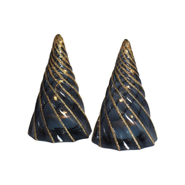 Crni svjetlosni ukras u setu 2 kom na baterije ø 6 cm Vilma Tree – Sirius