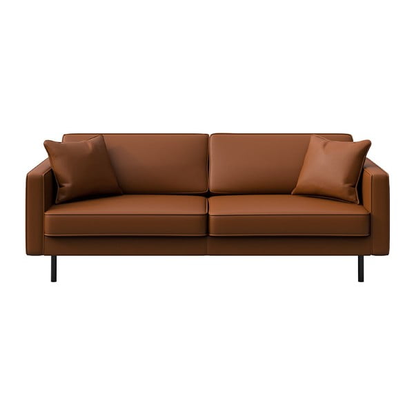 Konjak smeđa kožna sofa 207 cm Kobo – MESONICA