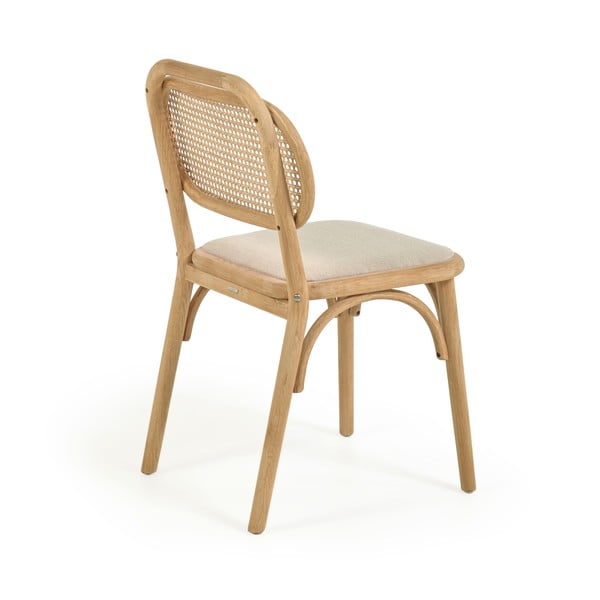 Blagovaonska stolica od punog hrasta u prirodnoj boji Doriane – Kave Home-image-3