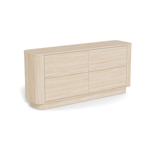 Komoda u dekoru hrasta u svijetloj prirodnoj boji 160x75x40 cm Atmore – Actona