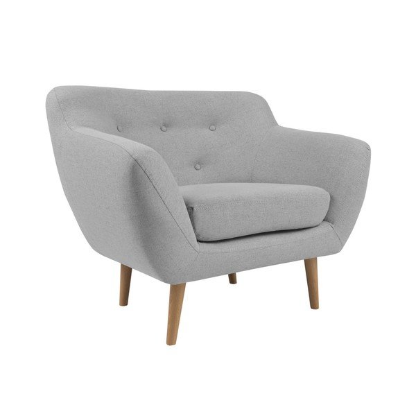 Svijetlo siva fotelja sa svijetlim nogama Mazzini Sofas Sicile-image-3