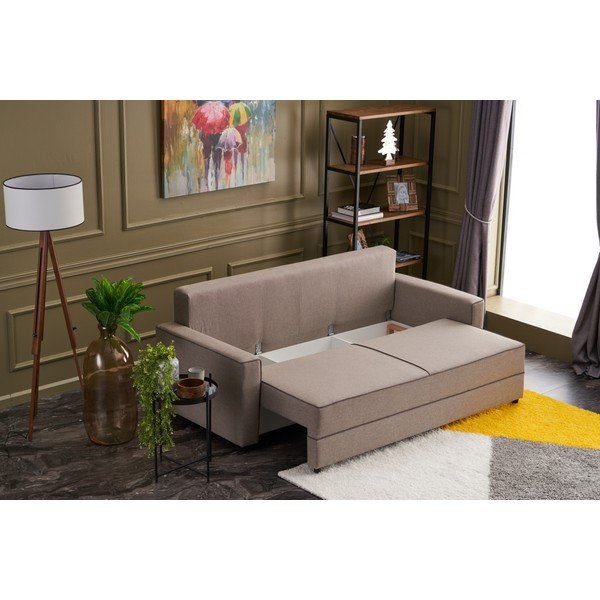 Svjetlo smeđa sklopiva sofa 215 cm Ece – Artie-image-3