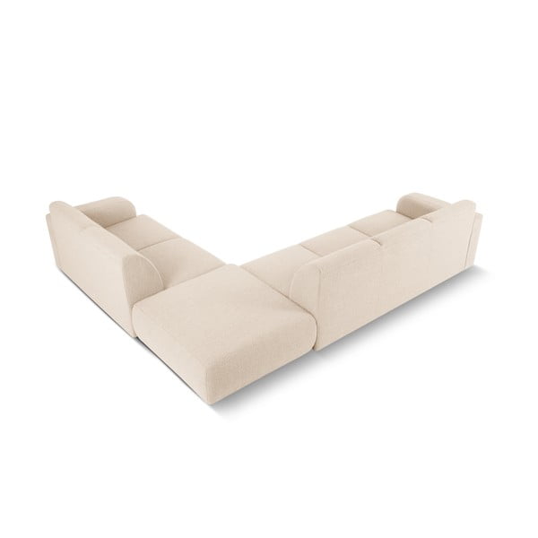Bež kutna garnitura od bouclé tkanine (s desnim kutom) Molino – Micadoni Home-image-3