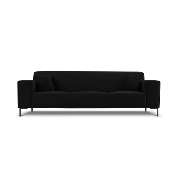 Crna baršunasta sofa Cosmopolitan Design Siena