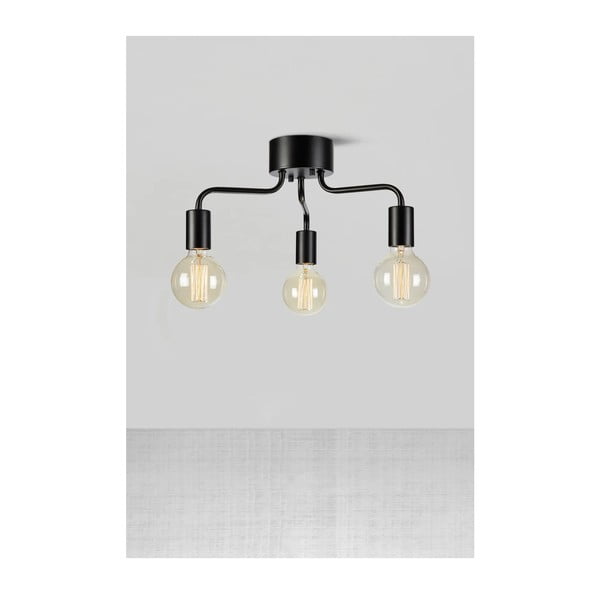 Crna stropna svjetiljka s metalnim sjenilom 38x38 cm Avery – Markslöjd-image-1