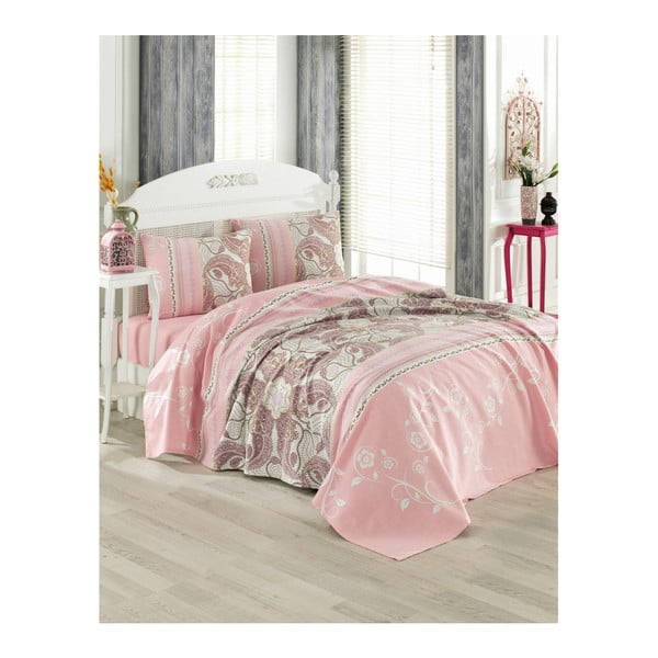 Pamučni prekrivač za bračni krevet Anneta, 200 x 230 cm