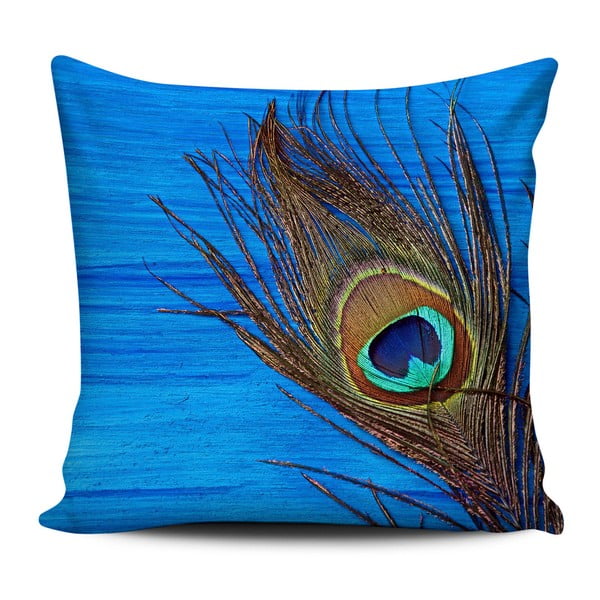 Plavi jastuk Home de Bleu Peacock, 43 x 43 cm