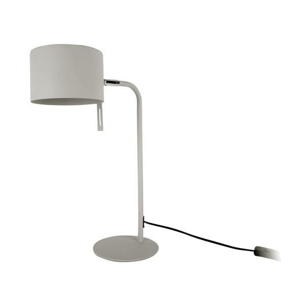 Siva stolna lampa Leitmotiv Shell, visina 45 cm