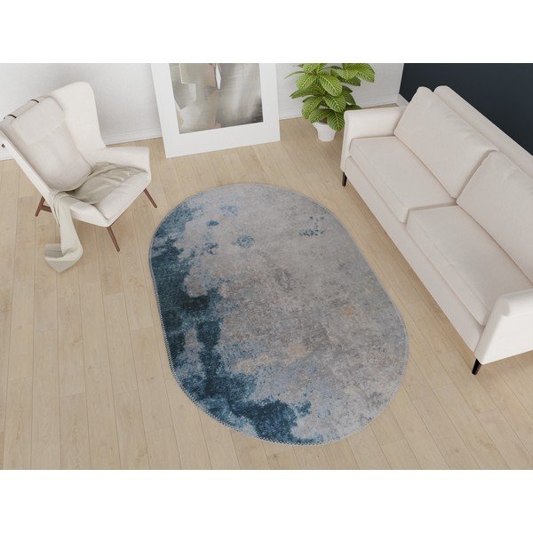Plavo-sivi perivi tepih 160x230 cm – Vitaus-image-1