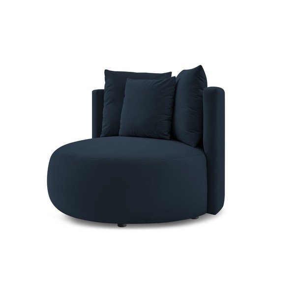 Tamno plava baršunasti fotelja Cesar – Bobochic Paris