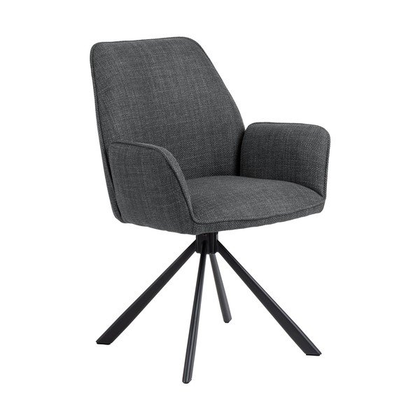 Tamno sive podstavljene blagovaonske stolice u setu s naslonima za ruke 2 kom Glenda – Actona