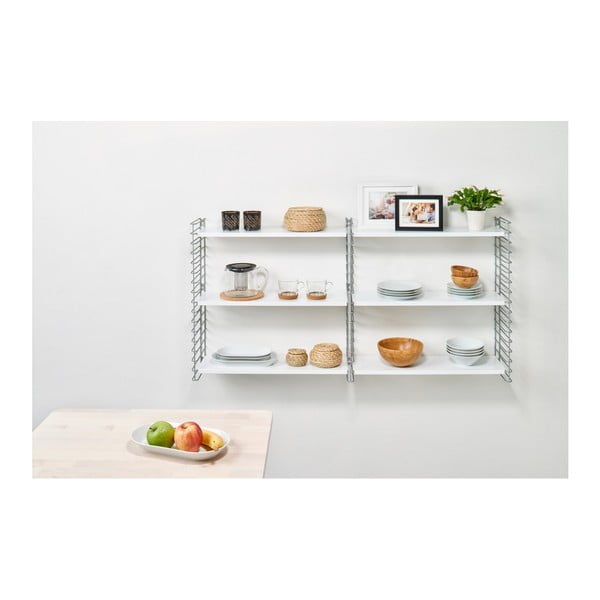 3etažni regal s bijelim policama Metaltex Libro, duljina 70 cm-image-2
