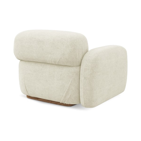 Krem modularna sjedeća garnitura od bouclé tkanine (s lijevim kutom) Ailani – Makamii-image-3