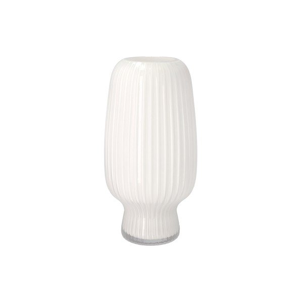 Bijela staklena vaza (visina 31,5 cm) Cuneo – Villa Collection