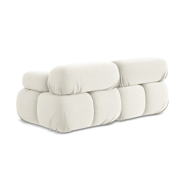 Bijela baršunasti sofa 190 cm Lokua – Makamii-image-4
